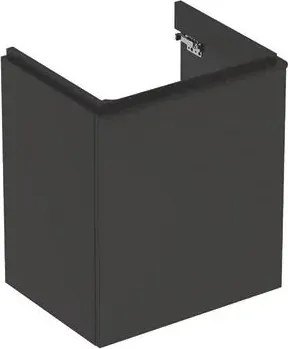 Dulap baza pentru lavoar suspendat Geberit Smyle Square lava gri inchis 1 usa opritor stanga 54 cm
