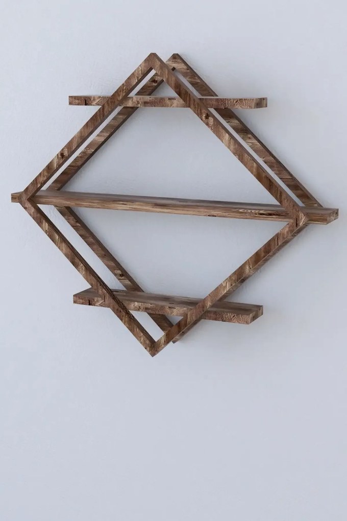 Resigilat:Raft de perete din lemn Platy Homs, maro