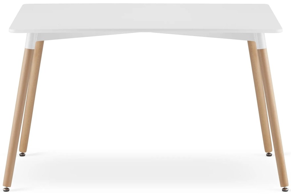 Set de masa 1 + 4, masa ADRIA 120x80cm alb + scaune BALI MARK negru