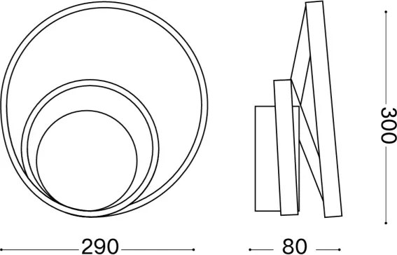 Ideal Lux - Aplică de perete OZ LED dimmabilă, 28W/230V, CRI 90, albă