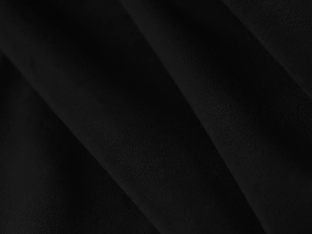 Canapea 4 locuri cotiera stanga, Miley, Micadoni Home, BL, 325x85x74 cm, catifea, negru