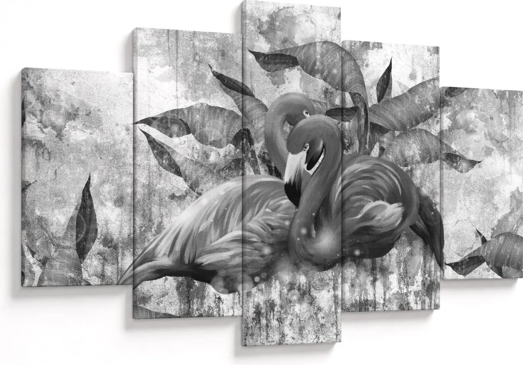 Tablou - Graffiti cu flamingo (150x105 cm)