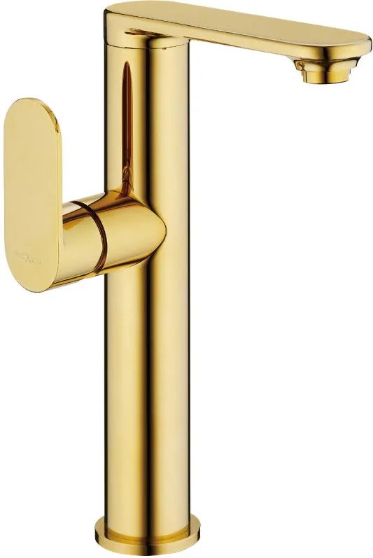 Mexen Milo baterie de lavoar înaltă cu mâner lateral, aurie - 71315-50