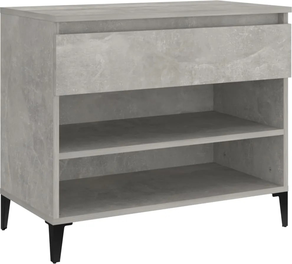 vidaXL Pantofar, gri beton, 70x36x60 cm, lemn prelucrat