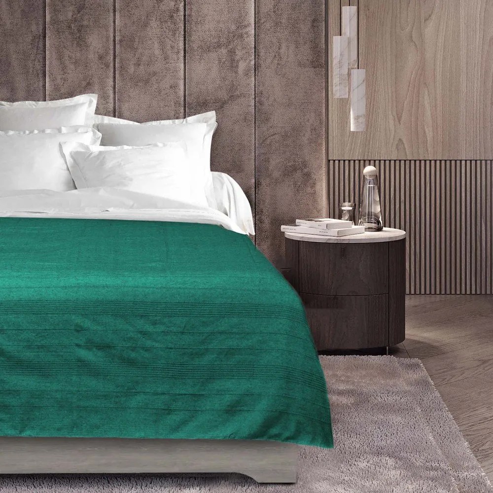 Cuvertură albastru-verde 180x220 cm Lucile – douceur d'intérieur