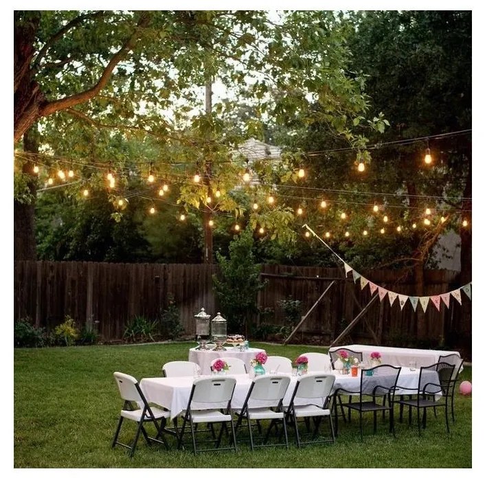 Lanț decorativ de exterior GIRLANDA 10 m 10xE27/10W/230V IP44