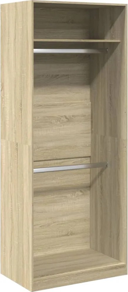 vidaXL Șifonier, stejar sonoma, 80x50x200 cm, lemn prelucrat