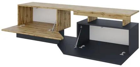 Zondo Set mobilier pentru living Belsia (antracit + stejar wotan). 1060579