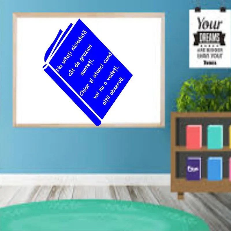Sticker perete Citat motivational carte 3