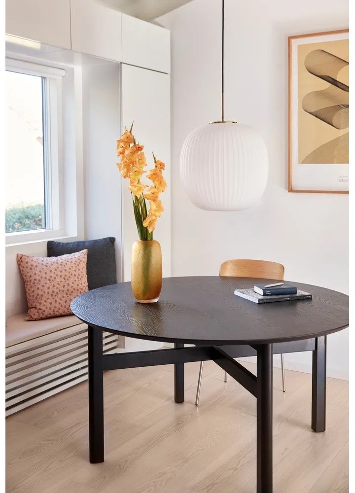 Lustră albă cu abajur din sticlă ø 40 cm Serene – Hübsch