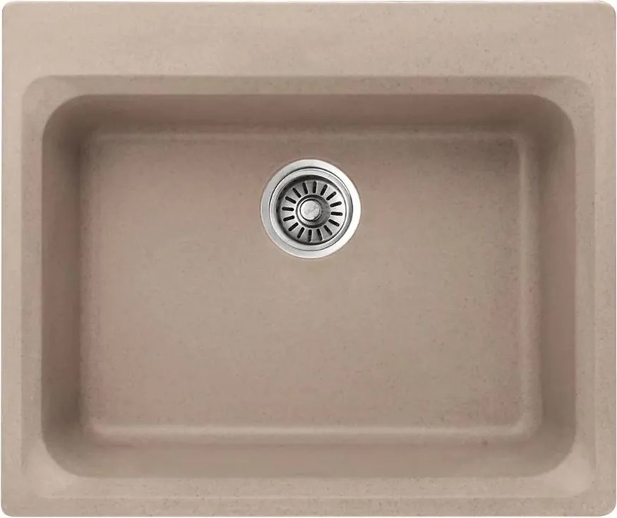 Chiuveta compozit Inter Ceramic finisaj granit nisip 62x52cm fara picurator