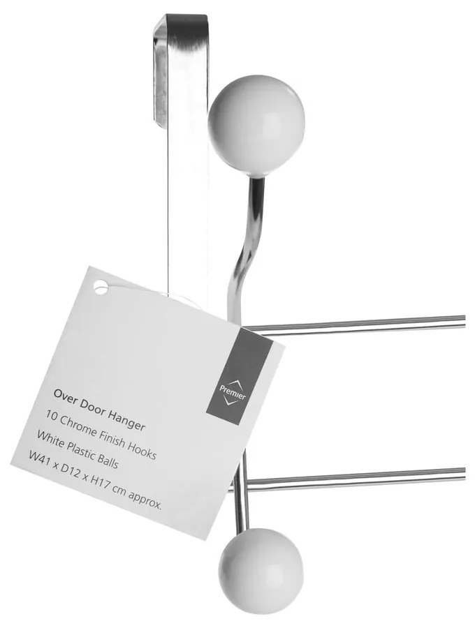 Cuier de ușă argintiu din metal 40,5 cm Jaxen – Premier Housewares