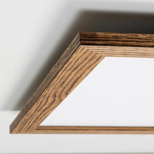 Plafonieră LED dimabilă Brilagi SLIMFRAME WOOD LED/58W/230V 64x64 cm + telecomandă