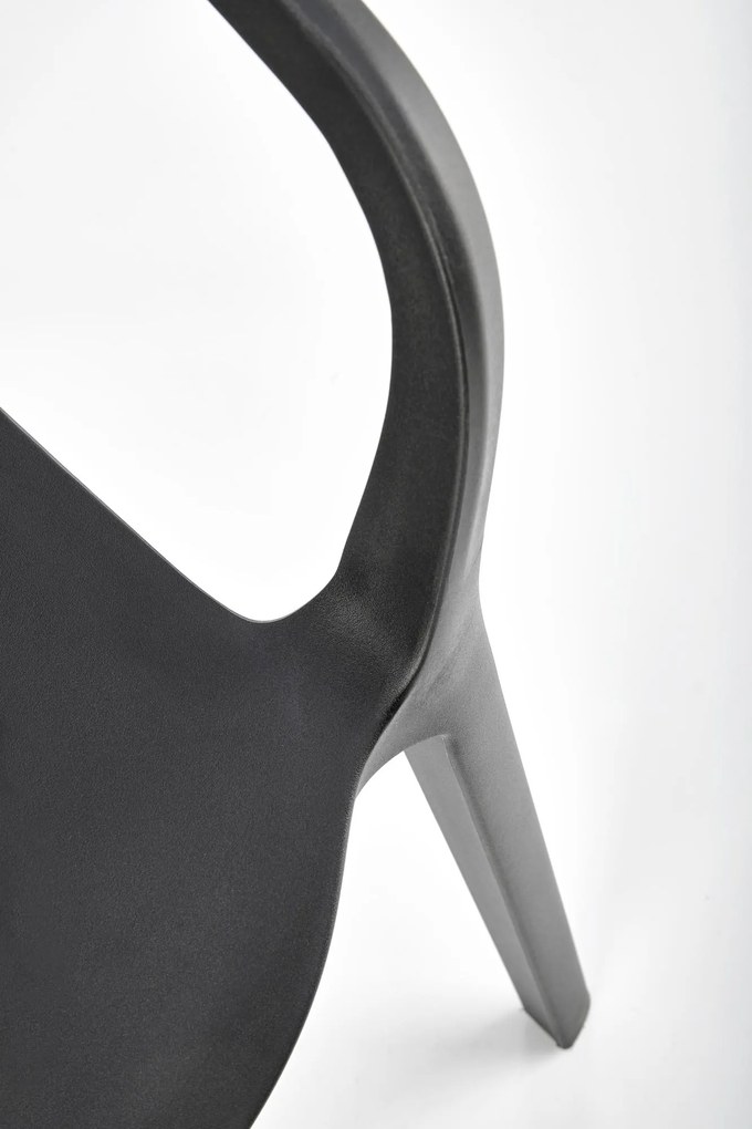Scaun din plastic negru K491
