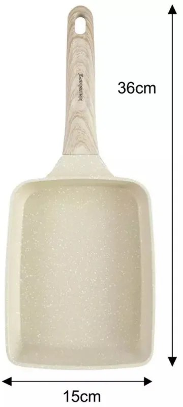 Tigaie dreptinghiulara Klausberg KB 7815, 15cm, Acoperire marmura, Inductie, Bej
