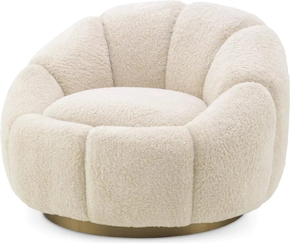 Fotoliu pivotant design elegant Inger, Brisbane cream