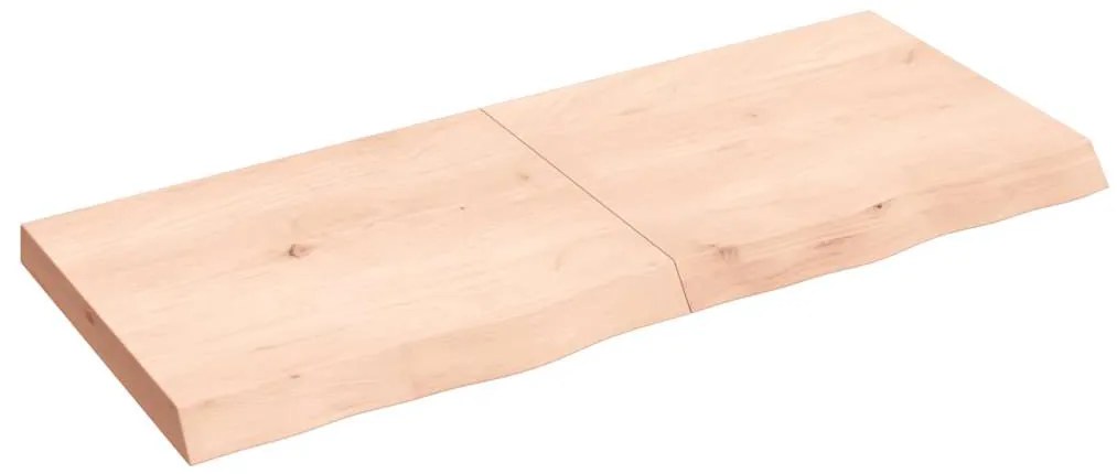 vidaXL Poliță de perete, 120x50x(2-6)cm, lemn masiv de stejar netratat