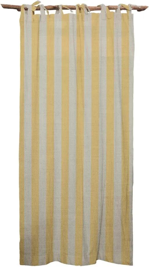 Draperie Linen Cuture Cortina Hogar Yellow Stripes, galben