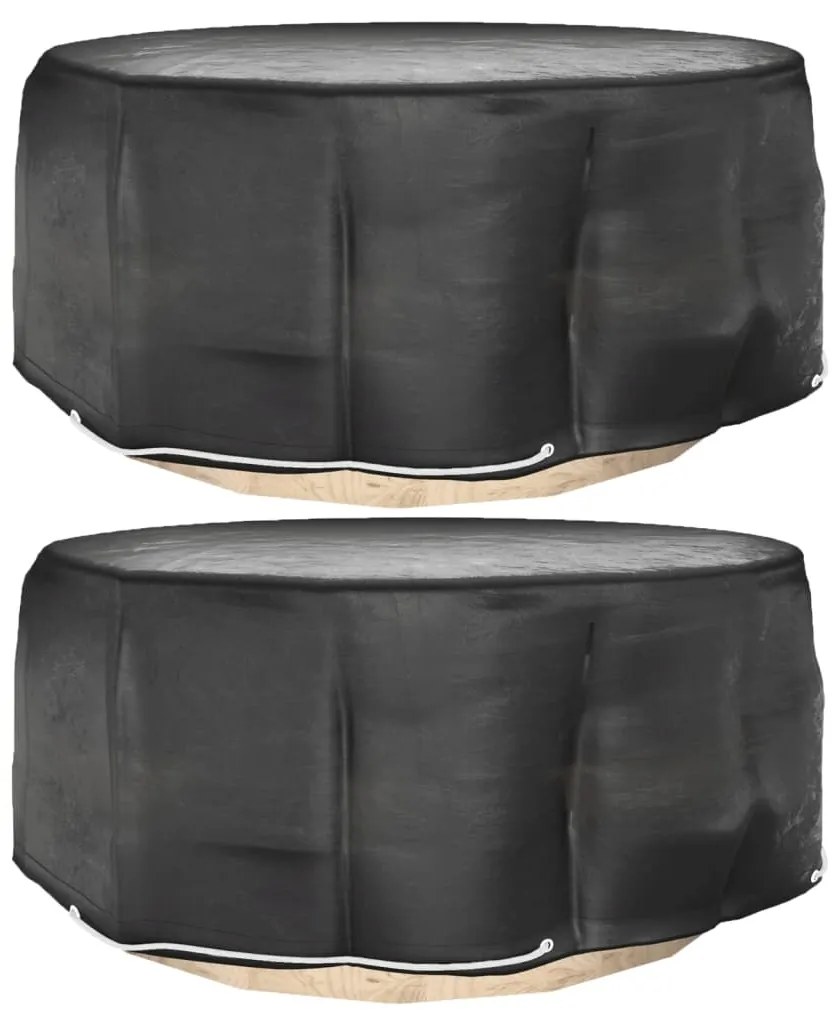 vidaXL Huse mobilier de grădină, 2 buc., 10 ocheți, rotund, Ø230x90 cm