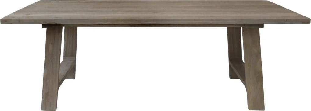 Masă de dining natur din lemn reciclat, H77/L200/W110 cm
