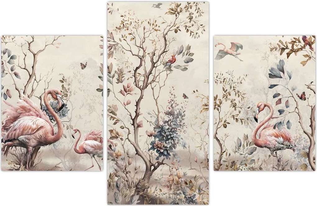 Tablou - Desen de flamingo (90x60 cm)