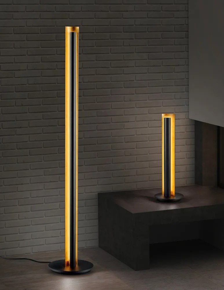 Lampadar negru LED cu intensitate reglabilă (înălțime 142,5 cm) Texel – Trio