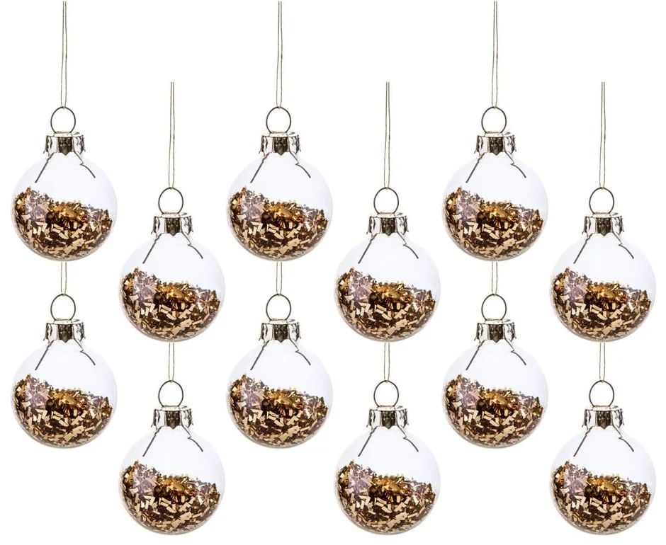Globuri de Crăciun 12 buc. din sticlă ø 3 cm Gold Mini – Sass &amp; Belle