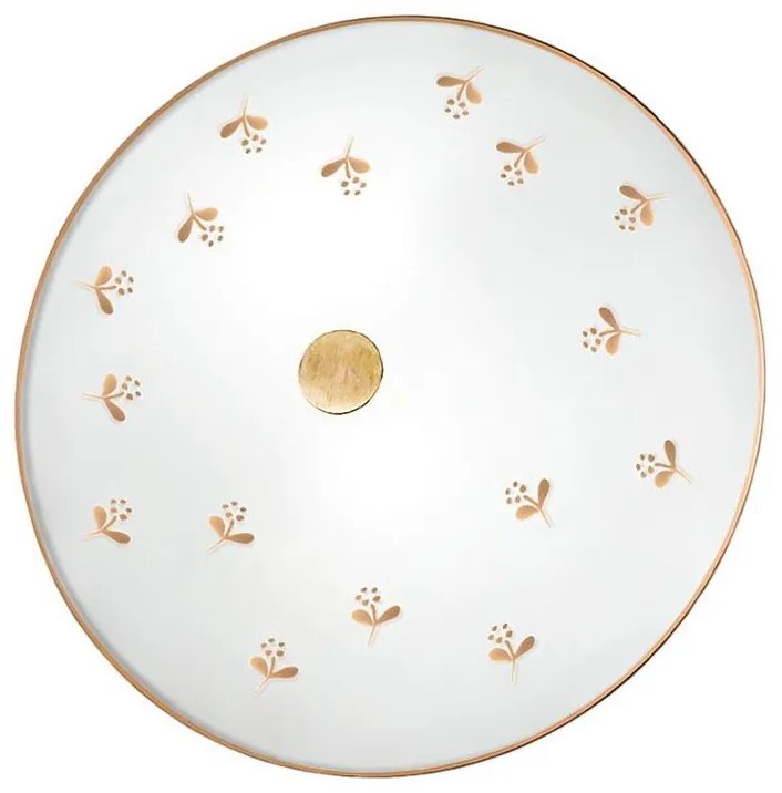 Kolarz 731.U12.4.160 - Aplica de perete NONNA 2xE14/60W/230V diam. 32 cm, design floral, aur roz