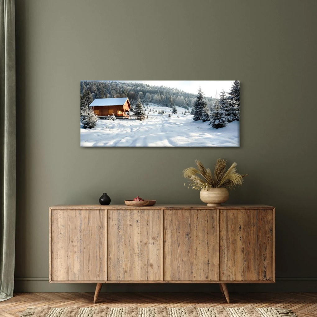 Tablou - Cabană de munte (120x50 cm)