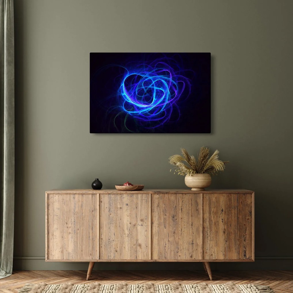Tabloul cu ghem albastru abstract (90x60 cm)