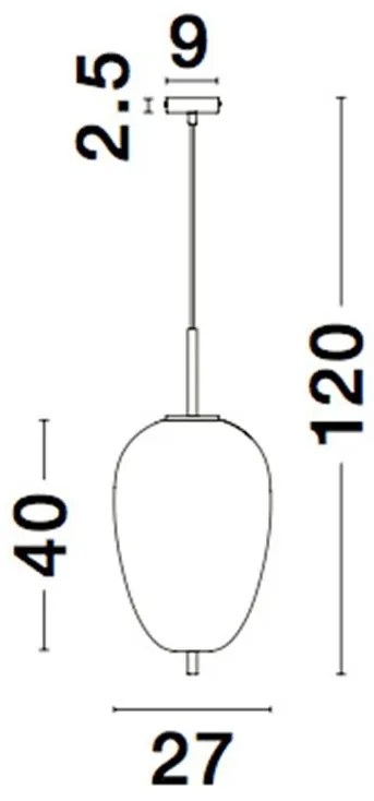 Lustra, Pendul modern Lato negru 27cm