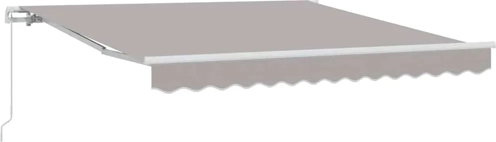 vidaXL Cortina Retractabilă Manual Gri deschis 350 x 250 cm