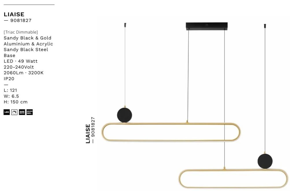 Lustra suspendata LED design modern LIAISE