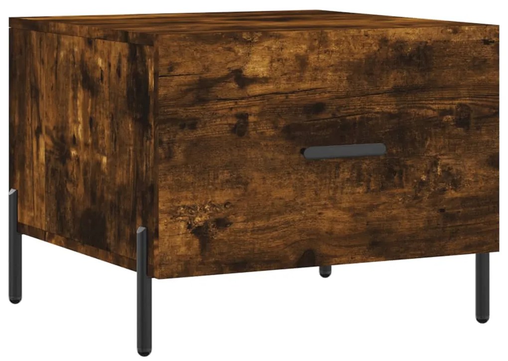 vidaXL Măsuță de cafea, stejar fumuriu, 50x50x40 cm, lemn prelucrat