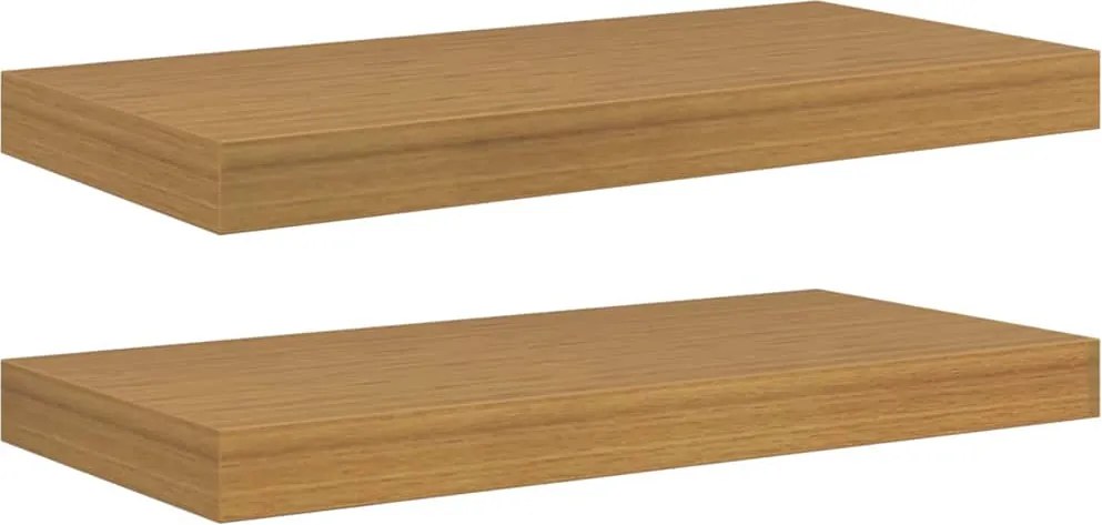 vidaXL Raft de perete Pe perete 2 pcs Bej 50 x 23 x 4 cm Lemn compozit