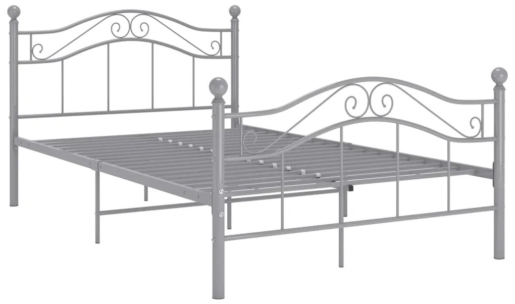 Cadru de pat, gri, 120 x 200 cm, metal