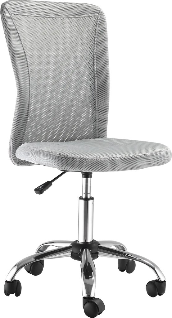 Vinsetto Scaun de Birou Ergonomic Fără Cotiere din Țesătură tip Plasă Gri | Aosom Romania