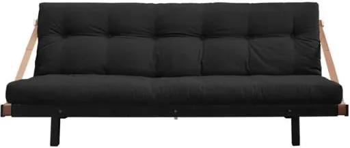 Canapea extensibilă textil gri închis Jump Black