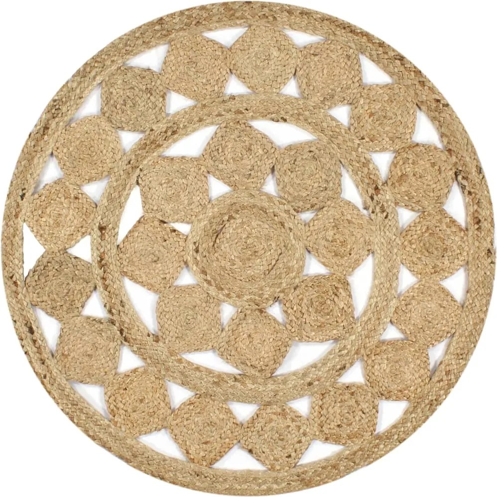 vidaXL Covor manual din iută împletită, 150 cm