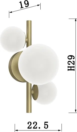 Aplică ONLI PALOMA 3xG9/10W/230V auriu