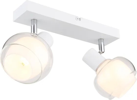 Globo 54309-2W - Spot orientabil TOKKI 2xE14/40W/230V alb