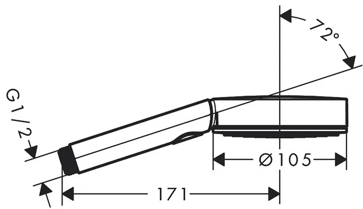 Para de dus, Hansgrohe, Pulsify Select S 105, 3 jeturi, bronz periat