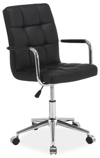 Scaun de birou Q-022 negru piele ecologica – H87 cm