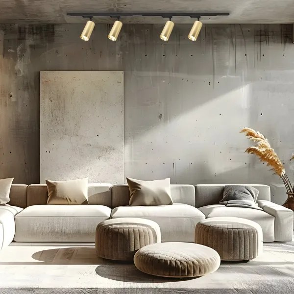 Spot in sistem de șină MICA 4xGU10/10W/230V auriu/negru