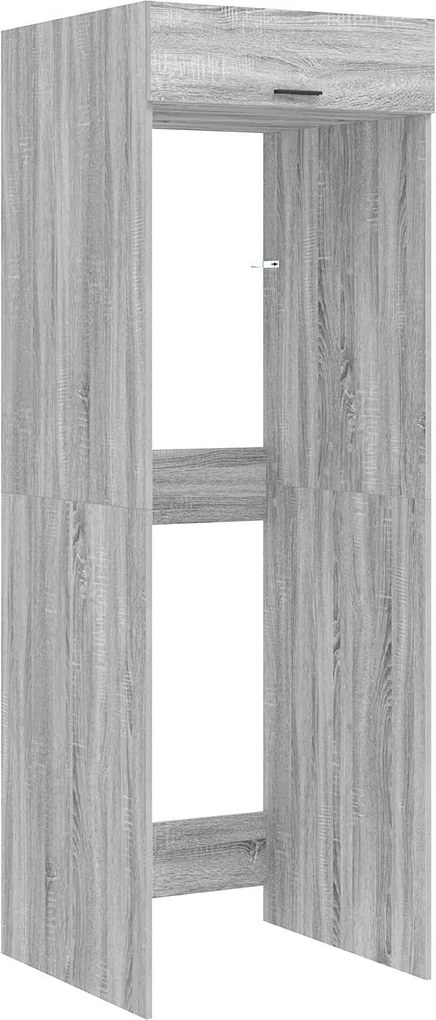 vidaXL Dulap pentru mașina de spălat Gri Sonoma 67,5 x 68 x 200 cm