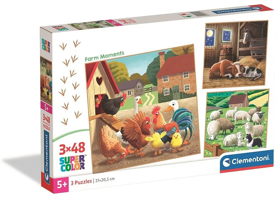 Farm Moments puzzle 3x48 piese Clementoni
