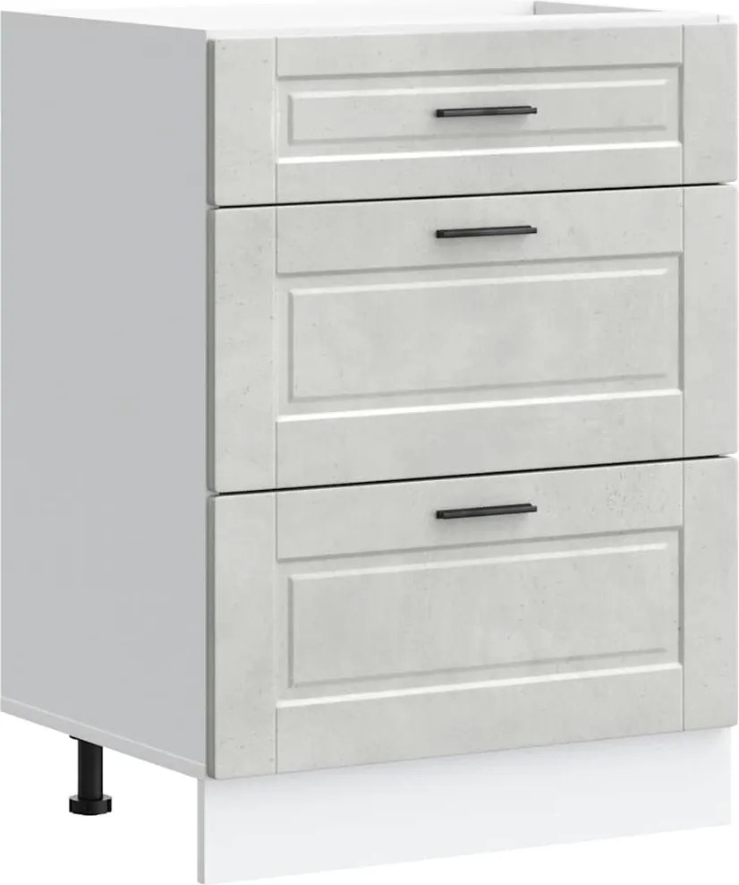 vidaXL Dulap de bază de bucătărie „Porto” Lemn prelucrat gri beton