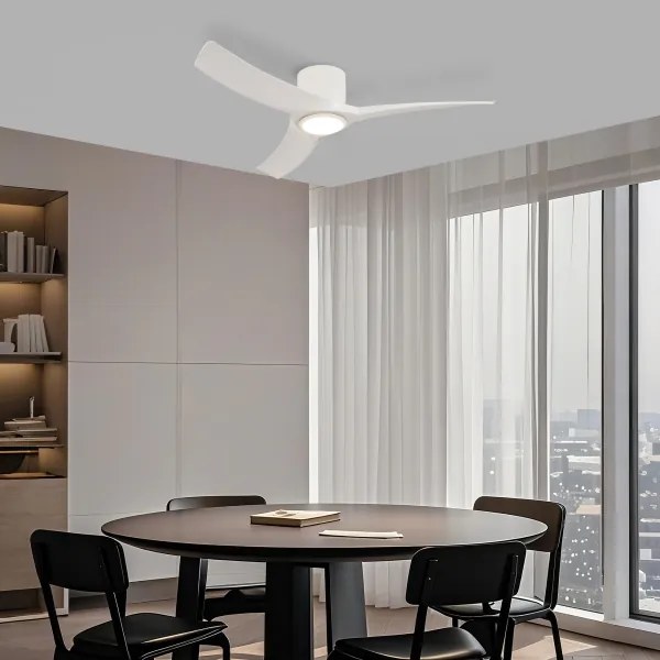 ZEVENTI - Ventilator de tavan LED ORBITO LED/24W/230V Wi-Fi Tuya alb + telecomandă