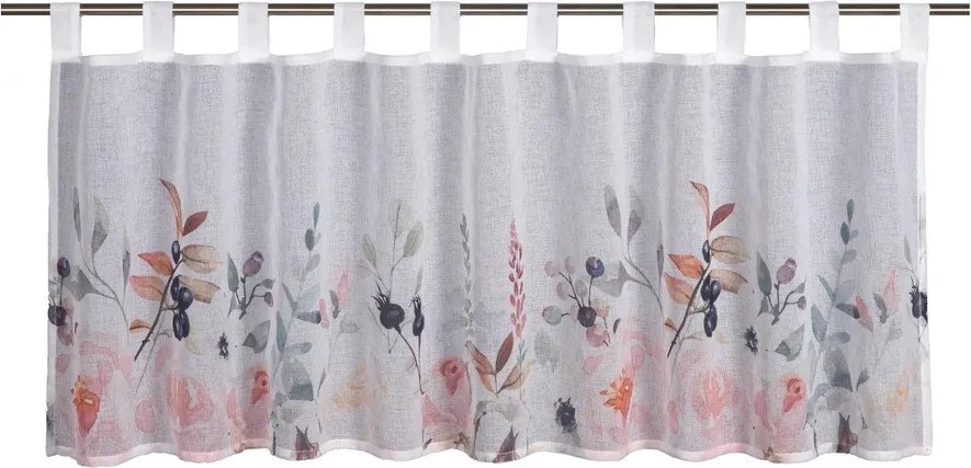 Perdea albă 135x45 cm Floral – Sehlbach