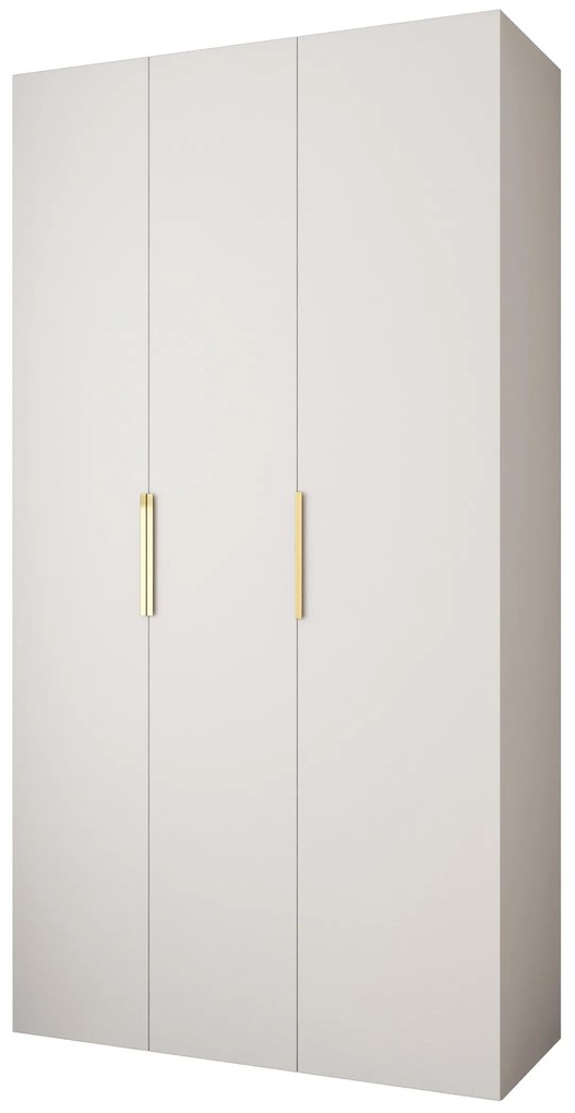 Dulap de haine 130 cm Carmela 50-4 (alb + Auriu). 1126822